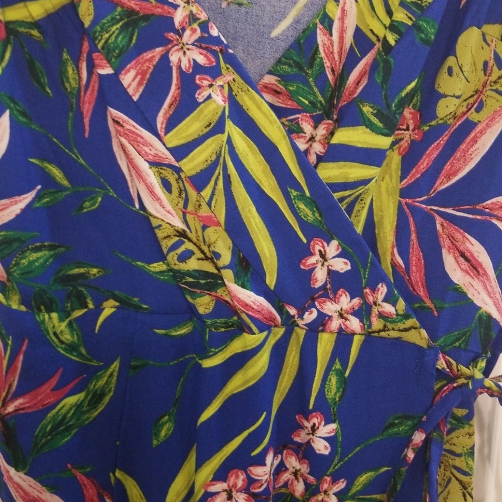 H&M topical palm leaf print maxi dress size 4 - Picture 3 of 3